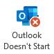 Outlook Doesn't Start button