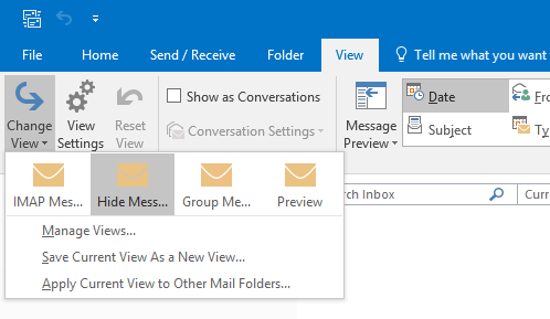 outlook sync folders hierarchy