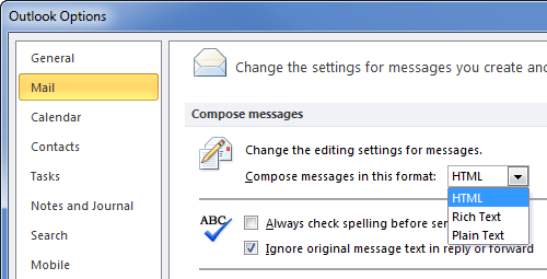 how to change default sending email address in outlook 2007