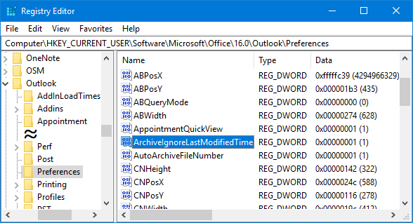 disable auto archive outlook 2016 remotely