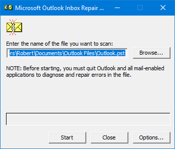 outlook freezes on startup